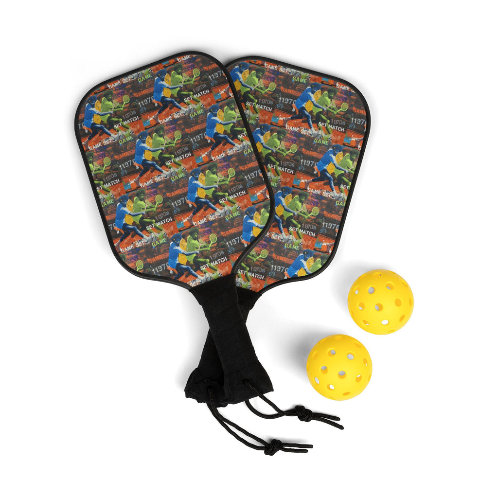 CMD&C "Game, Set, Match" Dr. J Pickleball Paddle Set — with 2 Balls