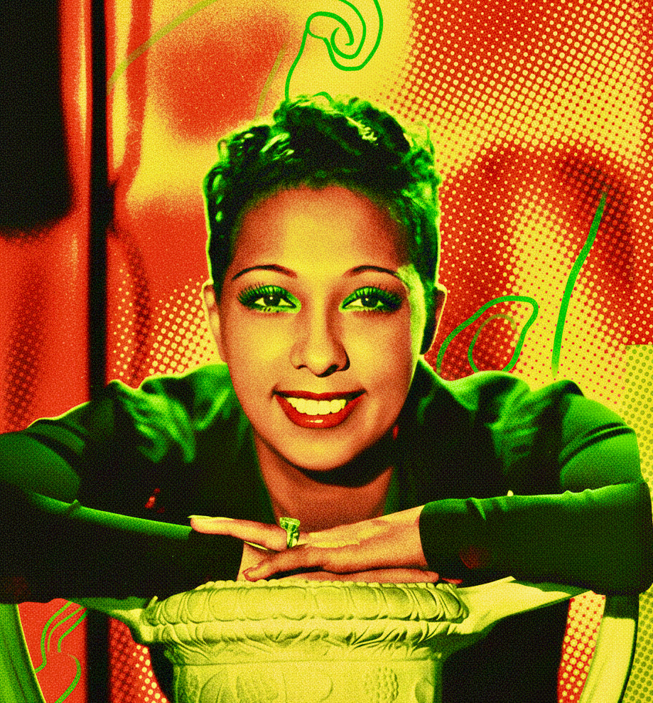 Sovereign, Unbothered — Josephine Baker — Crewneck Sweatshirt — Vintage Black — CMD&C