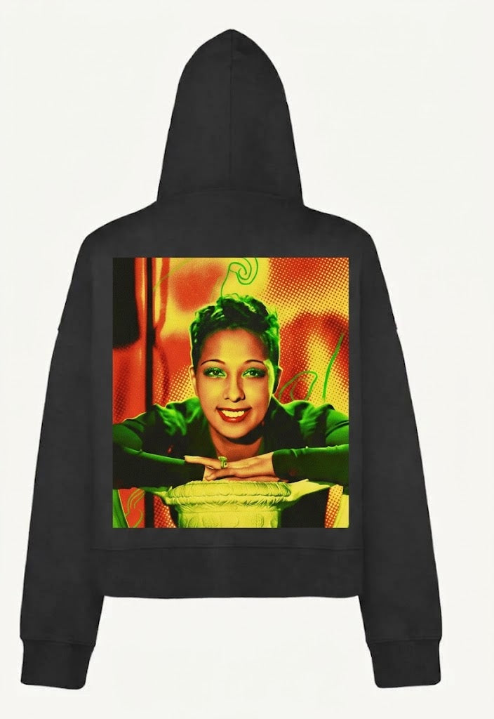 Sovereign, Unbothered — Josephine Baker — Heavyweight Hoodie — Vintage Black — CMD&C